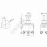 Тумблер 250V 15А (6c) ON-OFF-(ON) двухполюсный (KN-213) REXANT Тумблер 250V 15А (6c) ON-OFF-(ON) двухполюсный (KN-213) REXANT