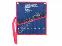 Набор трещоточных ключей с шарниром 8пр. (8-19мм) в сумке МАЯКАВТО™ /1_