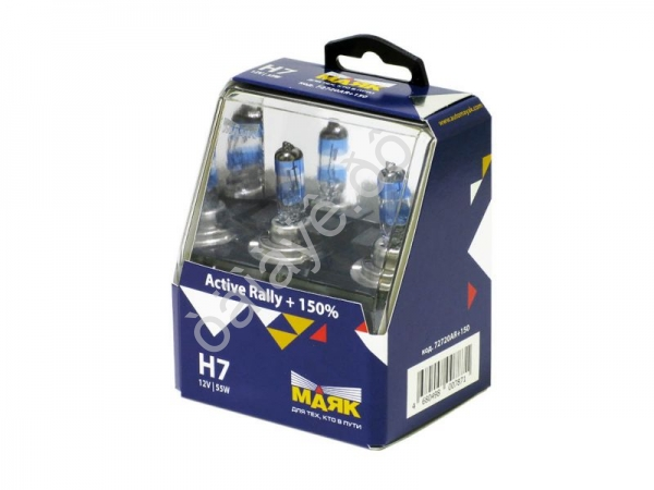 Лампа МАЯК Active H7 12V 55W Px26d Rally +150% (Silver) /1/6/60 Лампа МАЯК Active H7 12V 55W Px26d Rally +150% (Silver) /1/6/60