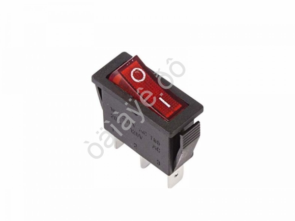 Выключатель клавишный 250V 15А (3с) ON-OFF красный с подсветкой (RWB-404, SC-791, IRS-101-1C) REXANT