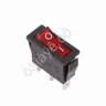 Выключатель клавишный 250V 15А (3с) ON-OFF красный с подсветкой (RWB-404, SC-791, IRS-101-1C) REXANT