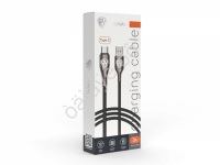 Дата-кабель универ. USB--Type-C, Комфорт,  1м, 3А, Быстрая зарядка QC3.0, тканевая оплётка, черный