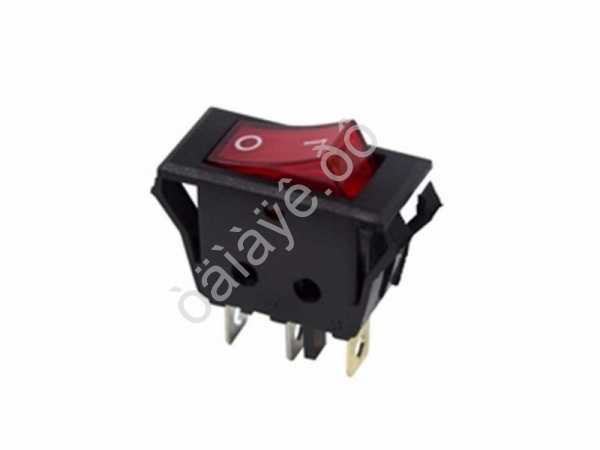 Переключатель 250V 15А (3с) ON-OFF красный с подсветкой (RWB-413, SC-788) REXANT