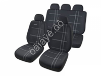 Чехлы на сиденья 9пр., черные+серая нитка М5, Classic series /1/10_