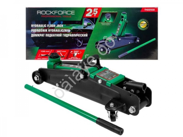 Домкрат подкатной гидравлический 2.5т (h min 135мм, h max 387мм) RockFORCE