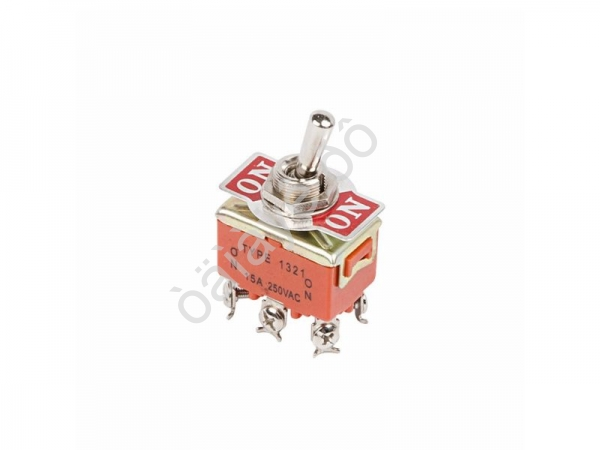 Тумблер 250V 15А (6c) ON-ON двухполюсный (KN-202) REXANT