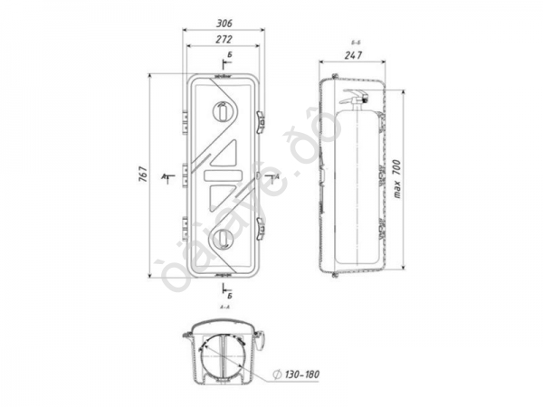 Ящик для огнетушителя "FIREBOX 10"