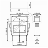Переключатель 250V 15А (3с) ON-OFF синий  с подсветкой (RWB-404, SC-791, IRS-101-1C)  REXANT