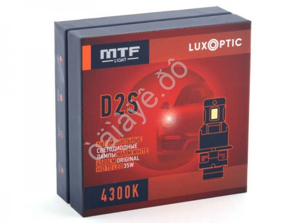Светодиодные лампы MTF LIGHT серия LUXOPTIC OEM LED D2S, 35W, 4500LM, 6000K, штатный размер, к-кт