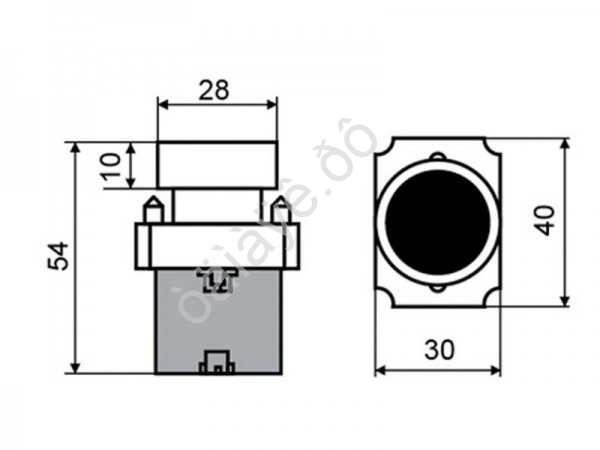 Кнопка XB2 зеленая NO