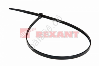 Хомут пластиковый 4.8х300 REXANT рулев. рейка 1уп./100шт черный /1/10/100