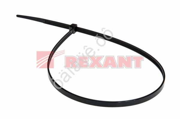 Хомут пластиковый 4.8х300 REXANT рулев. рейка 1уп./100шт черный /1/10/100