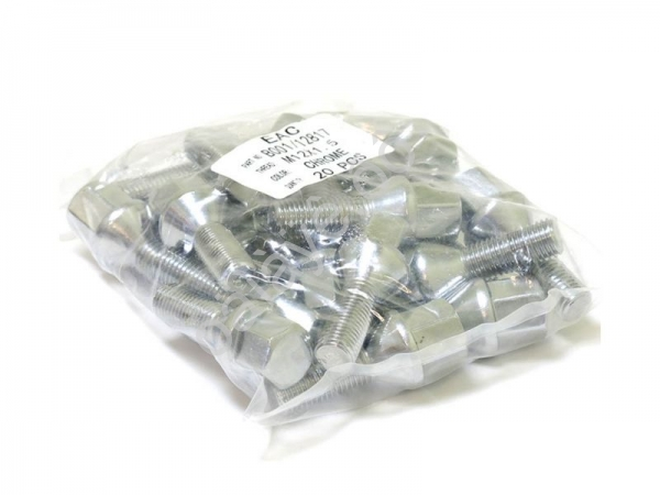 Болт М12*1,50*28, конус, ключ 17, хром /20