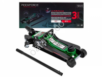 Домкрат подкатной гидравлический низкопрофильный 3т с поворотной ручкой RockFORCE
