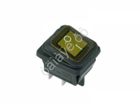Переключатель 250V 15А (4с) ON-OFF желтый  с подсветкой  ВЛАГОЗАЩИТА  (RWB-507)  REXANT