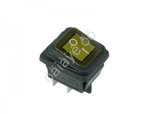 Переключатель 250V 15А (4с) ON-OFF желтый  с подсветкой  ВЛАГОЗАЩИТА  (RWB-507)  REXANT