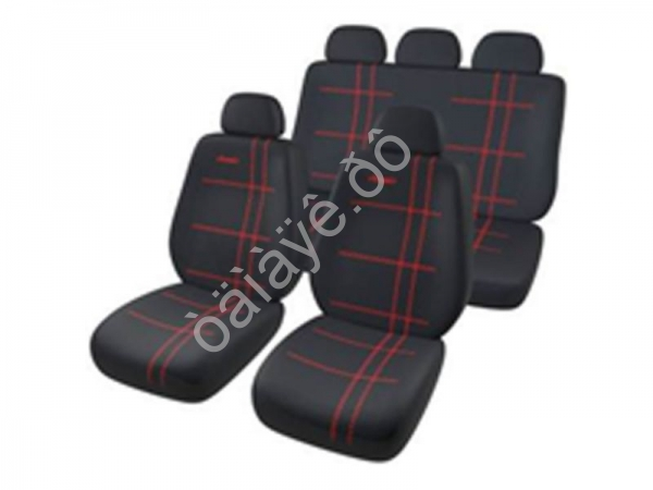 Чехлы на сиденья 9пр., черные+красная нитка М5, Classic series /1/10_ Чехлы на сиденья 9пр., черные+красная нитка М5, Classic series /1/10_