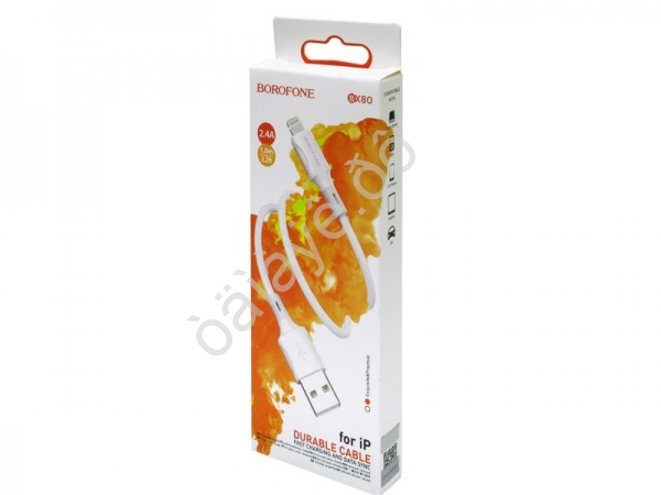 Дата-кабель универ. Lightning USB / Iphone 1 м, 2,4А, белый BX80 Borofone