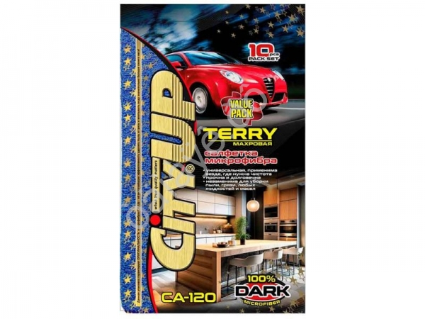 Салфетка Микро-Фибра СА-120 Dark 30*30см (1уп.-10шт)