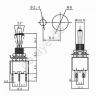 Тумблер 250V 3А (6c) ON-OFF-ON двухполюсный Micro (MTS-203) REXANT