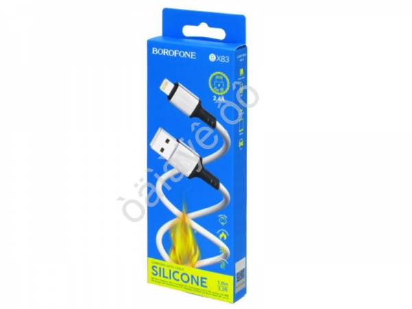 Дата-кабель Lightning Borofone BX83 1м 2.4А white