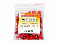 Клемма с изол. 6.3 (П) REXANT (100шт) VМ1.25-250