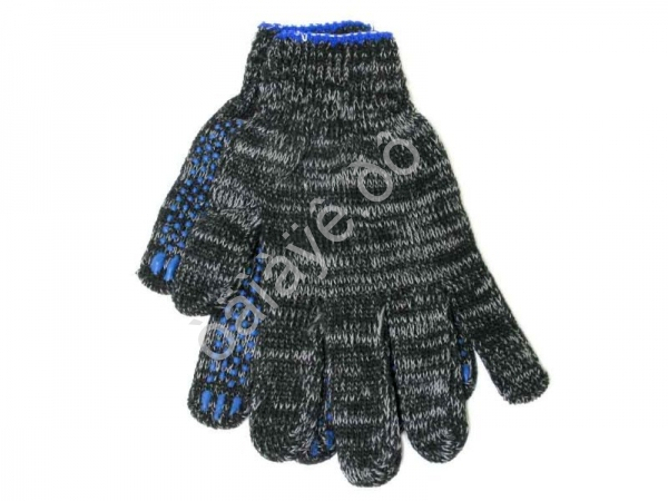 Перчатки х/б с ПВХ 7,5кл. 5-нитка рябые /10/300 Перчатки х/б с ПВХ 7,5кл. 5-нитка рябые /10/300