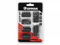 Набор бит на блистере 28 предметов, 20 бит 25мм, 7 бит 50мм, магнитный адаптер 60мм ЕРМАК