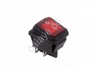 Переключатель 250V 15А (4с) ON-OFF красный  с подсветкой  ВЛАГОЗАЩИТА  (RWB-507)  REXANT
