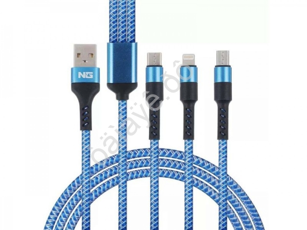 Дата-кабель универ. 3в1, Lightning/MicroUSB/Type-C 2м, 1.5А, NEW GALAXY /1/12/24