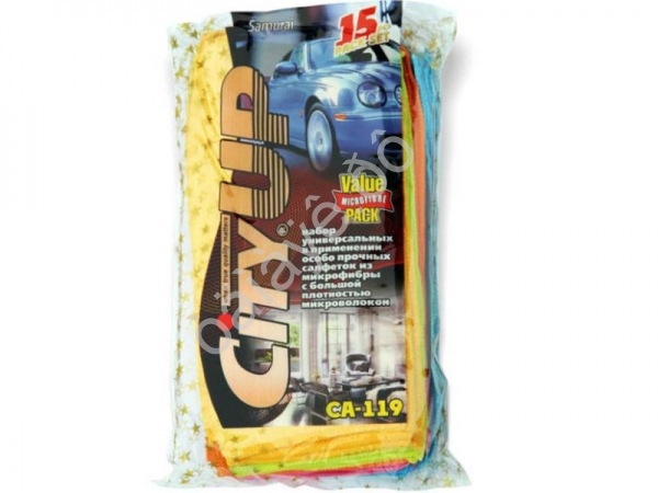 Салфетка Микро-Фибра СА-119 "Самурай" 30*30см  (1 упак.-15шт) (825) /1/30