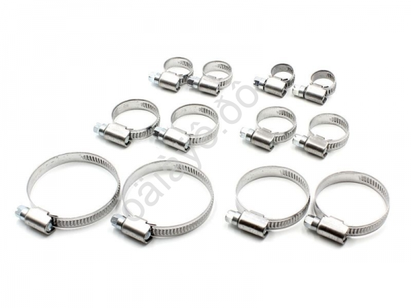 Набор червячных хомутов (по 2шт: 8х12, 10х16, 12х22, 16х27, 25х40, 32х50) "Маяк" W2-430ss МАЯК