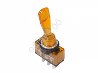 Тумблер 12V 20A (3с) ON-OFF однополюсный LED желтый/10