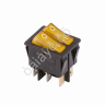 Переключатель 250V 15А (6с) ON-OFF желтый с подсветкой ДВОЙНОЙ (RWB-511, SC-797) REXANT Переключатель 250V 15А (6с) ON-OFF желтый с подсветкой ДВОЙНОЙ (RWB-511, SC-797) REXANT