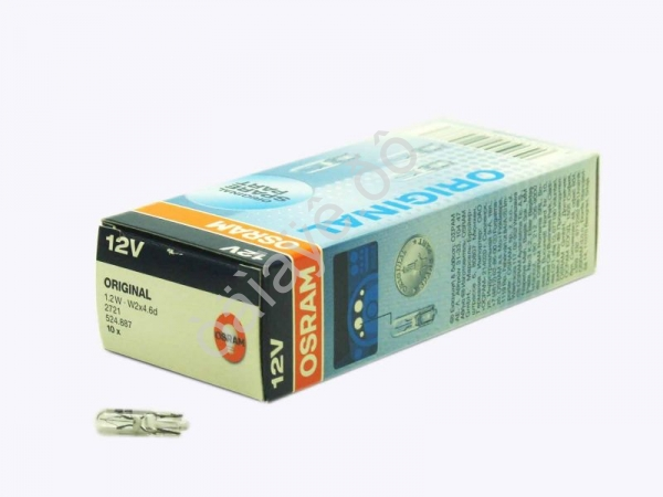 Лампа Osram W12-1,2W  (W2*4.6d)  безцокольная 2721 /10