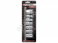 Головки Е-профиль, набор 7пр., 1/2" (E10, E12, E14, E16, E18, E20, E22) Forsage