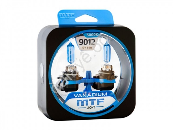 Набор ламп MTF HIR2 (9012)  12V 55W Vanadium 5000K (Корея)