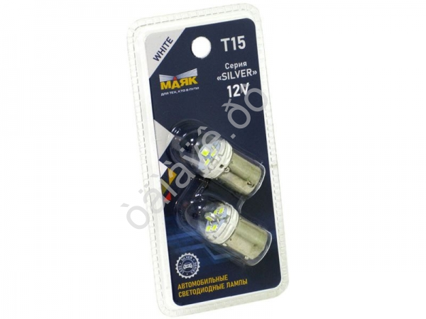 Светодиод 12V T15 6SMD(2835) BA15s WHITE SILVER SL08