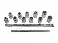 Набор инструментов с Т-образным воротком,13 пр.1/2"(6гр.)(8-16,17,19мм) Forsage