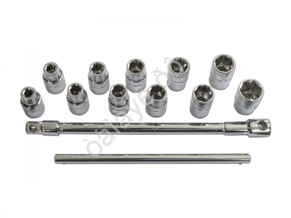 Набор инструментов с Т-образным воротком,13 пр.1/2"(6гр.)(8-16,17,19мм) Forsage