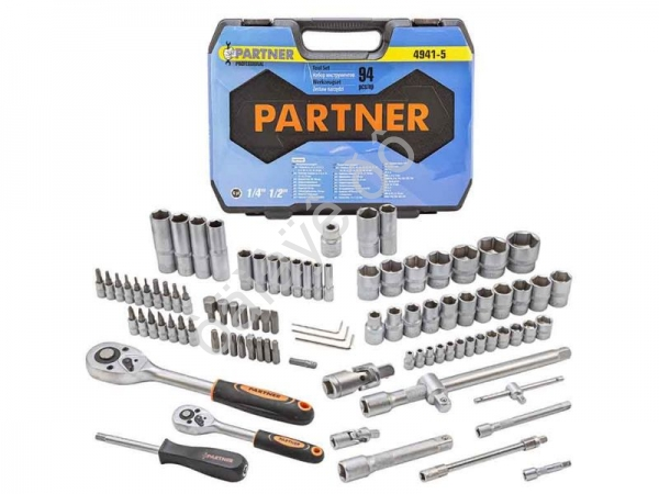 Набор инструментов 94 пр.1/4"1/2" (6-гран)(4-32мм) Partner