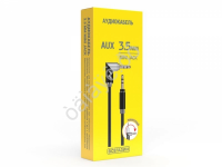 Кабель 3.5мм mini Jack-mini Jack, 1м, оплетка TPE, поворотный штекер, пластик ВСЁГАЗИН