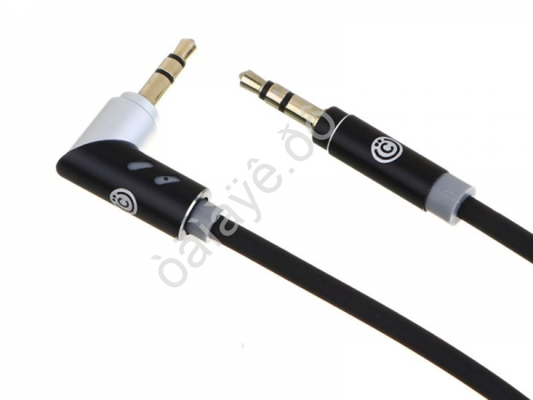 Кабель 3.5мм mini Jack-mini Jack, 1м, оплетка TPE, поворотный штекер, пластик ВСЁГАЗИН