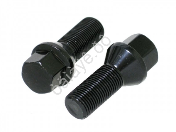 Болт М14*1,25*28, конус, ключ 17, черный хром /20