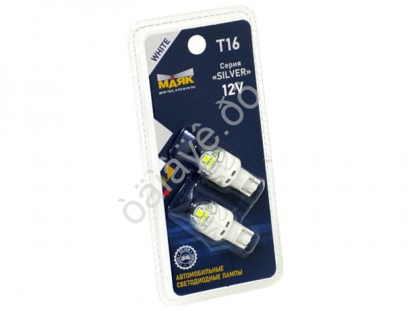 Светодиод 12V T16 6SMD(2835) W2.1x9.5d WHITE SILVER SL09