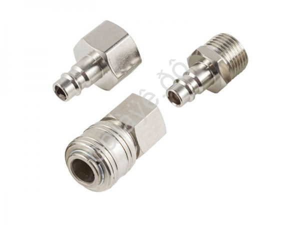 Штуцера пневматические для быстроразъема 1/2", набор 3пр. FORCEKRAFT