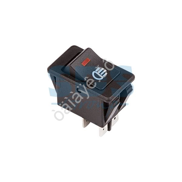 Переключатель 12V 35A (4c) ON-OFF красный с подсветкой