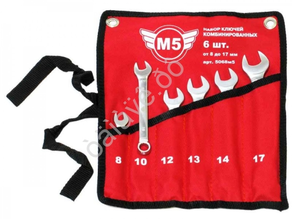 Набор комбинир. ключей  6пр.(8-17мм) в сумке М5_
