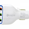 АЗУ в прикуриватель  3хUSB Qualcomm MLE-18  3A быстрая зарядка