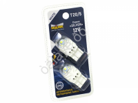 Светодиод 12V T20/5 6SMD(2835) W3x16q WHITE SILVER SL12